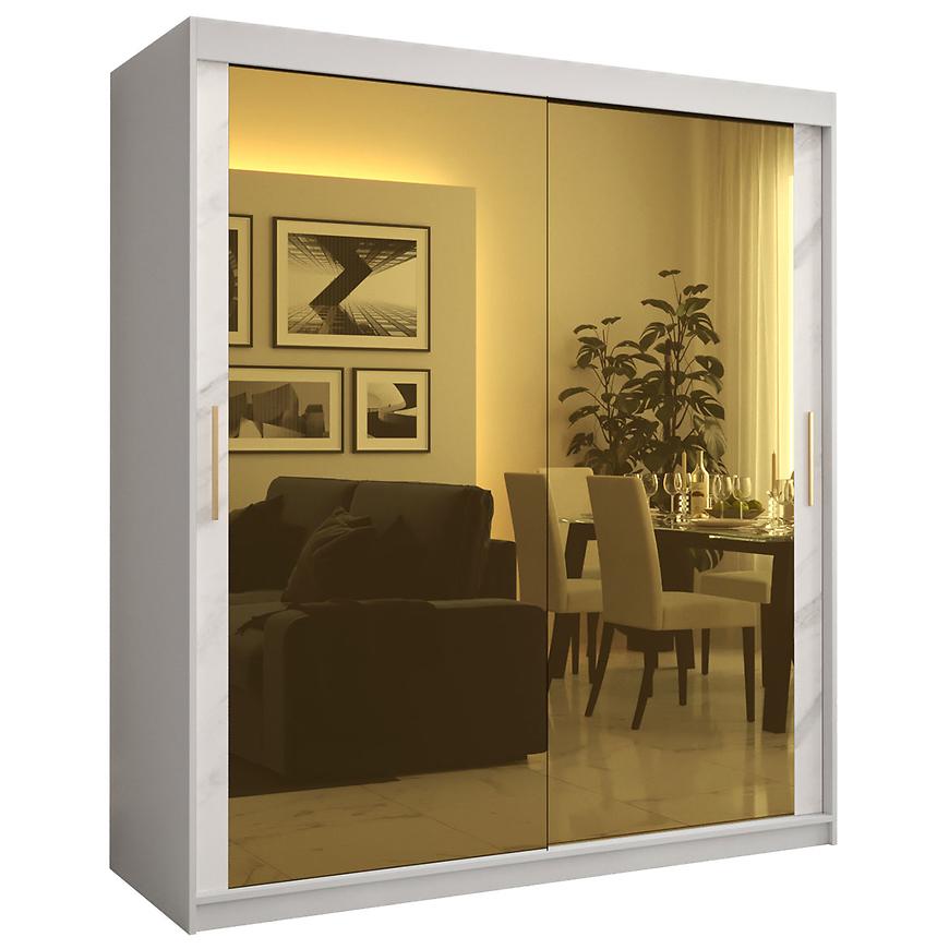 Szafa Platinum T3 180 biały marmur/biały
