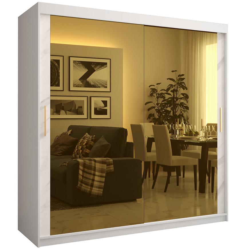 Szafa Platinum T3 200 biały marmur/biały