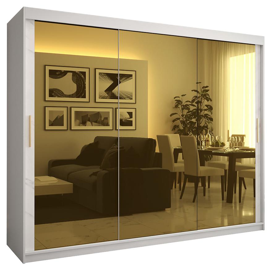 Szafa Platinum T3 250 biały marmur/biały