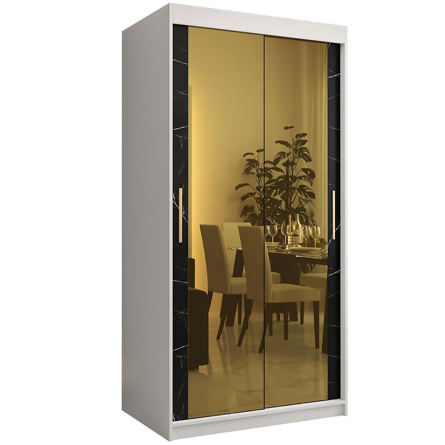 Szafa Platinum T3 100 biały marmur/czarny