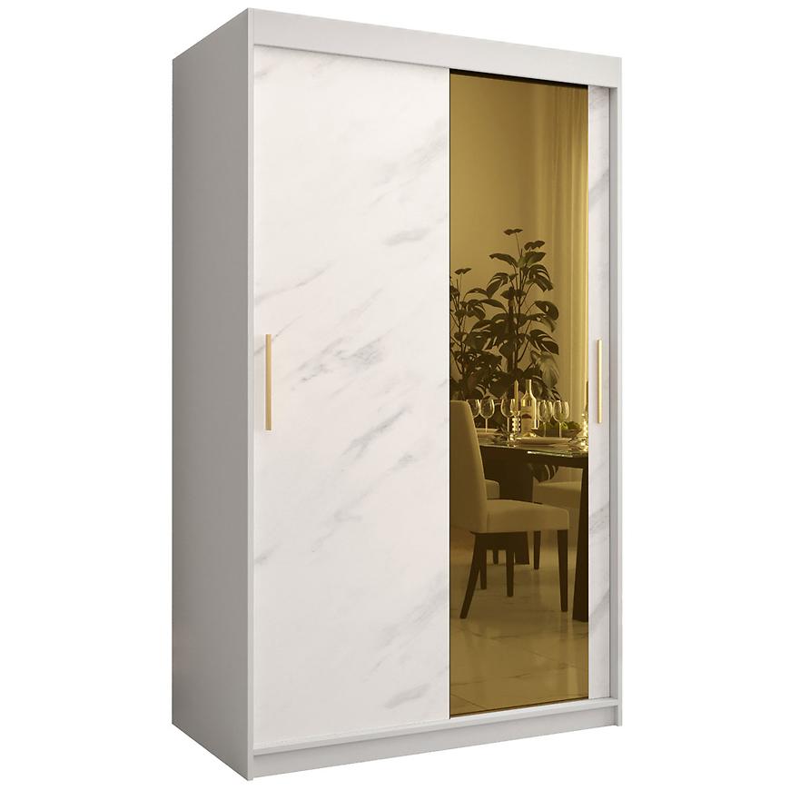Szafa Platinum T2 120 biały marmur/biały