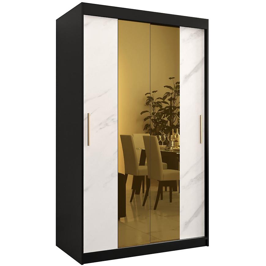 Szafa Platinum T1 120 czarny marmur/biały