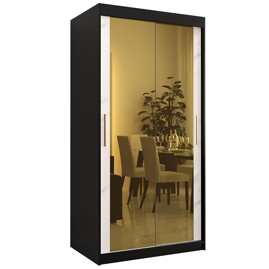 Szafa Platinum T3 100 czarny marmur/biały