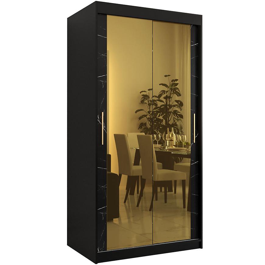 Szafa Platinum T3 120 czarny marmur/czarny