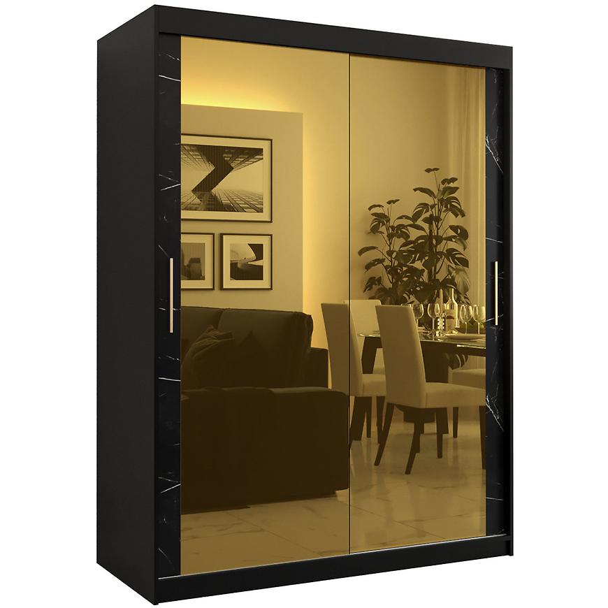 Szafa Platinum T3 150 czarny marmur/czarny