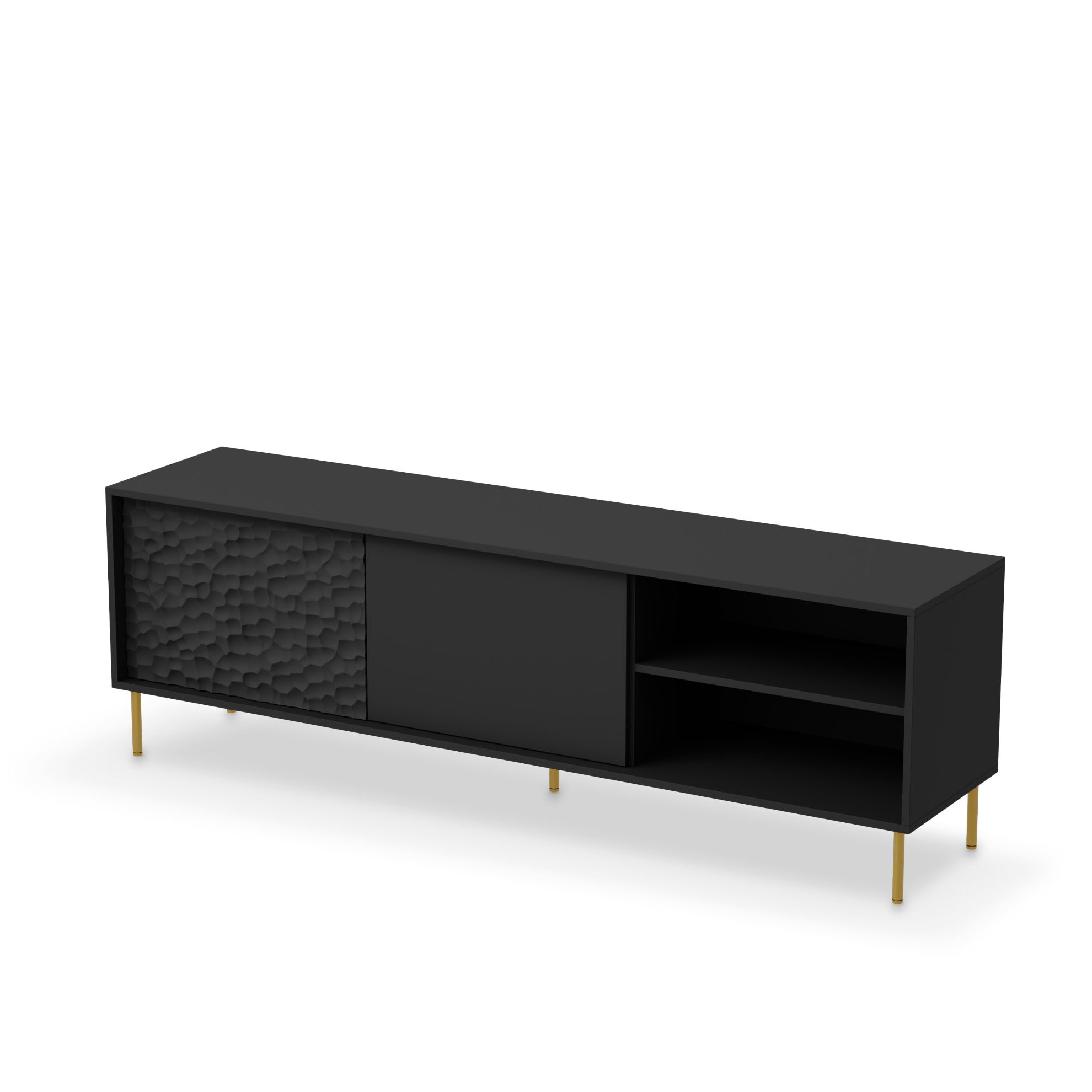 Szafka RTV Blacky 180 czarny/złoty