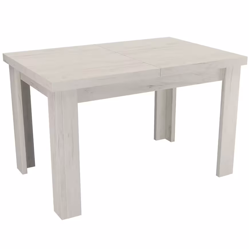 Stół rozkładany mały Kora 120/160x80cmx80 kraft biały