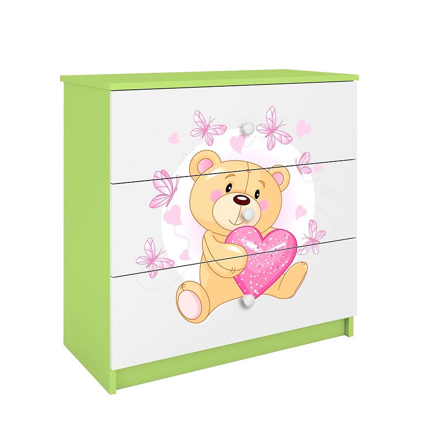 Komoda Dla Dzieci Babydreams Zielony – Miś Motyl