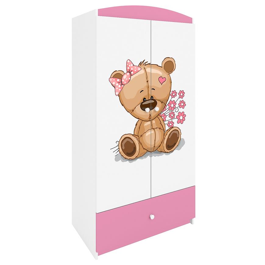 Szafa Babydreams Różowy – Miś Kwiatki