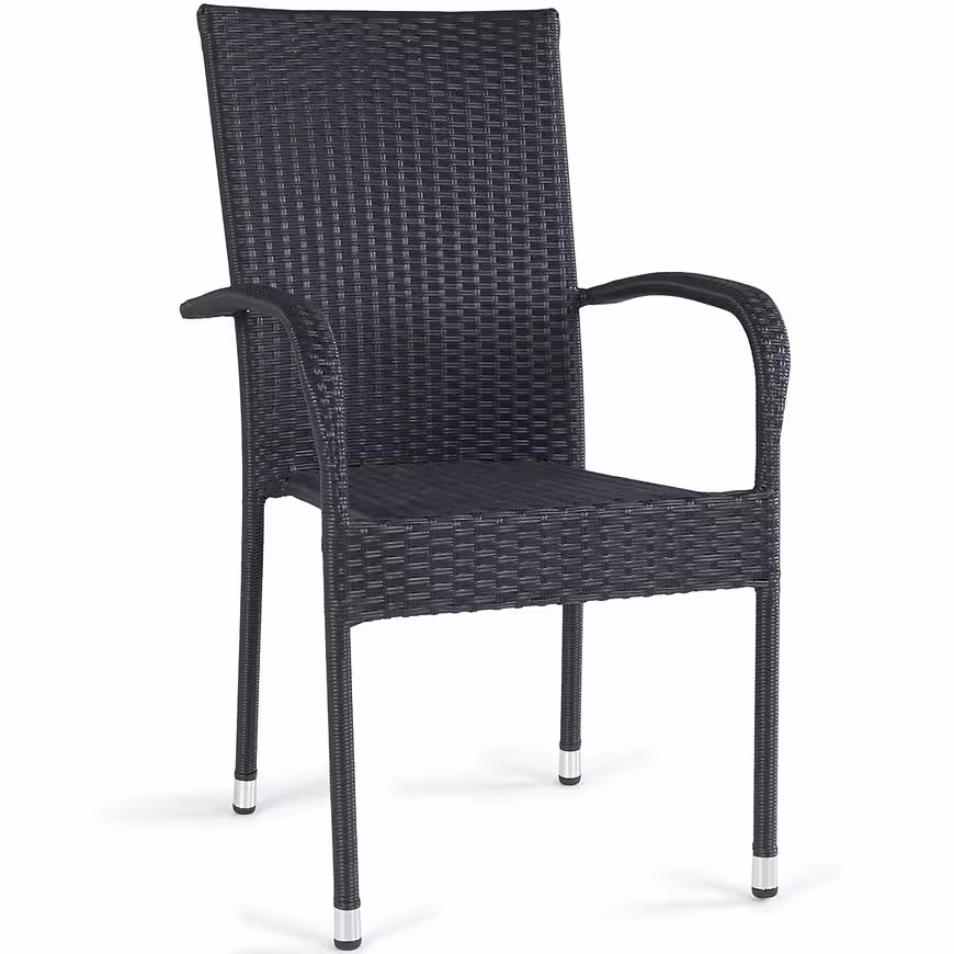 Krzesło ogrodowe technorattan Pariso kolor czarny