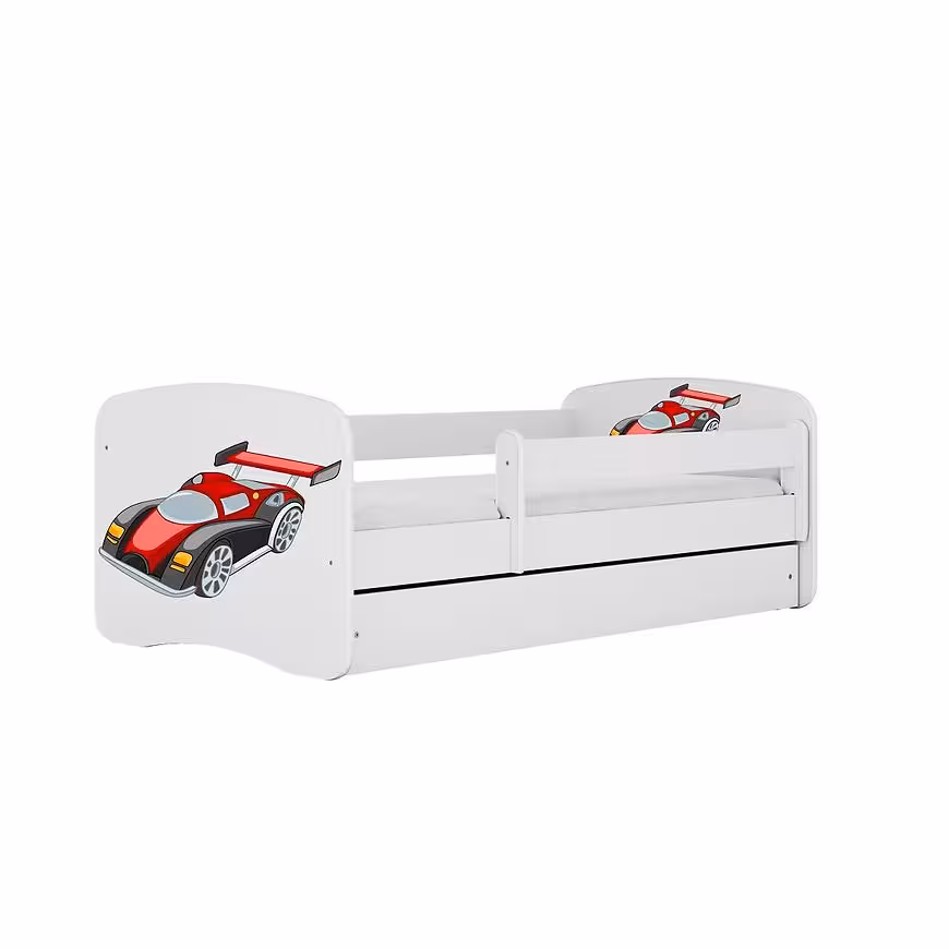 Łóżko dziecięce z materacem i szufladą Babydreams Biały 70x140 Auto