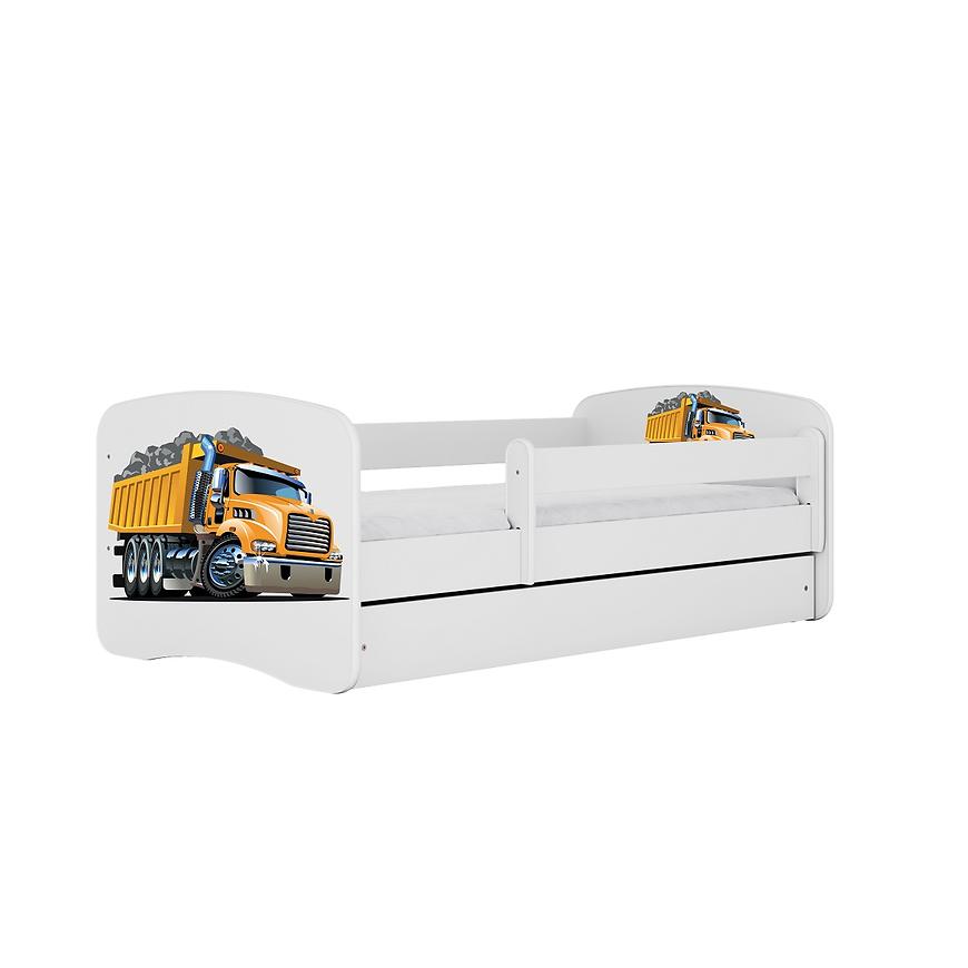 Łóżko dziecięce z materacem i szufladą Babydreams Biały 70x140 Ciężarówka