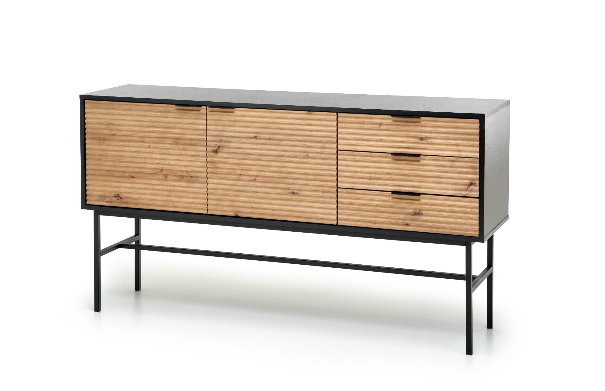 Komoda Nadia dąb artisan/czarny
