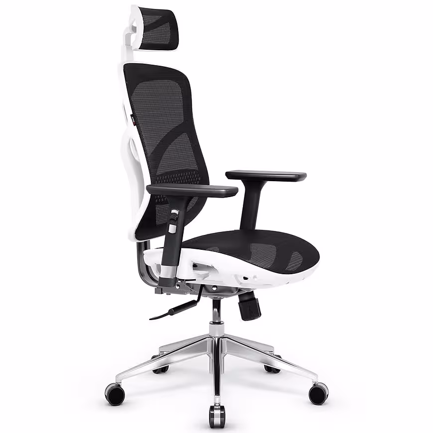Fotel Biurowy Diablo V-Basic Biały/Czarny