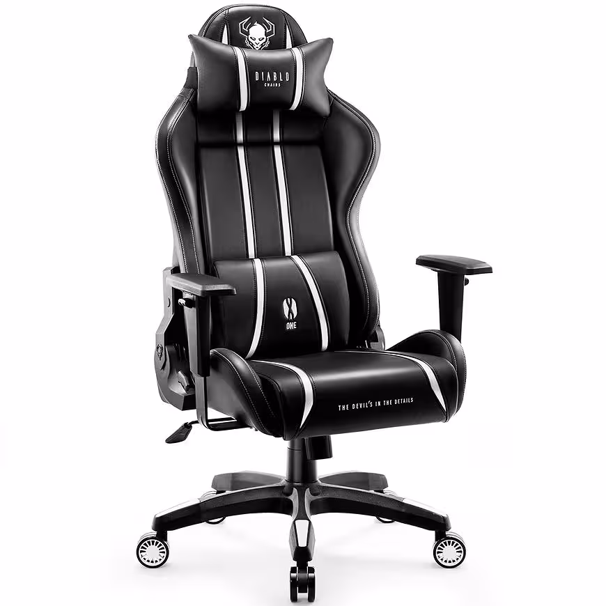 Fotel Gamingowy King Diablo X-One 2.0 Czarny/Biały