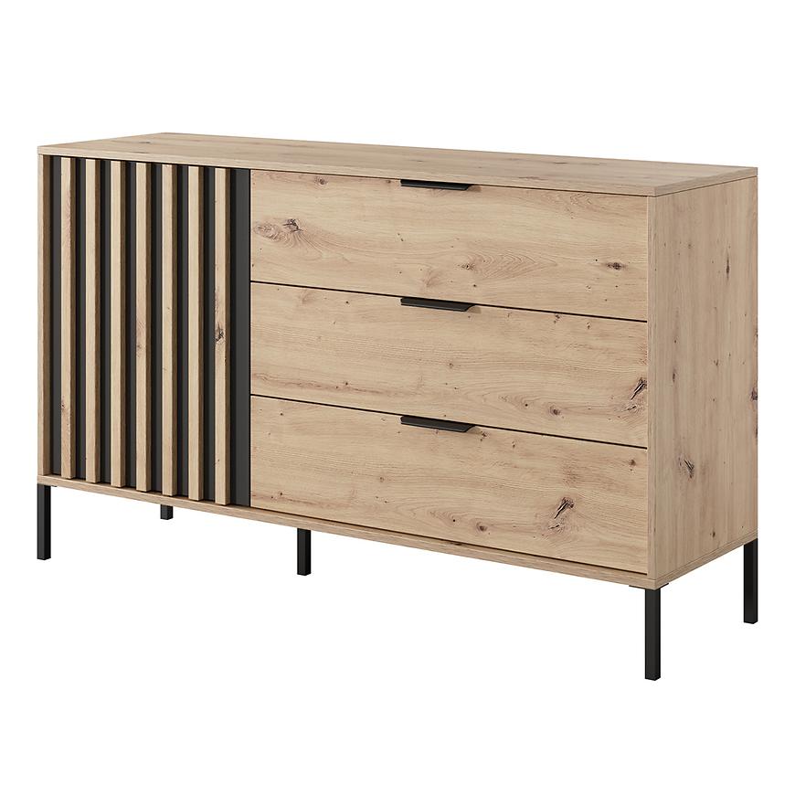 Komoda TALLY 138 D3S dąb artisan/antracyt