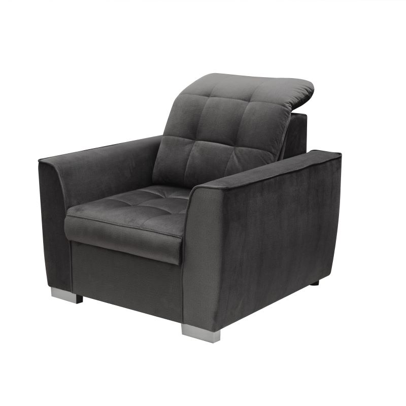Fotel Nixon Lux ciemny popiel