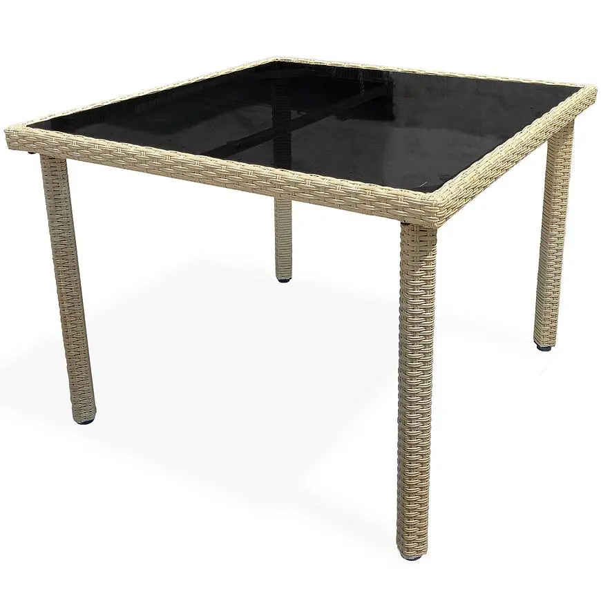 Stół technorattan Dandy 90x90 naturalny