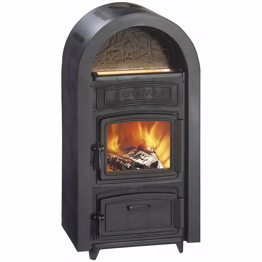 Piec stalowy Etna black 9 kW