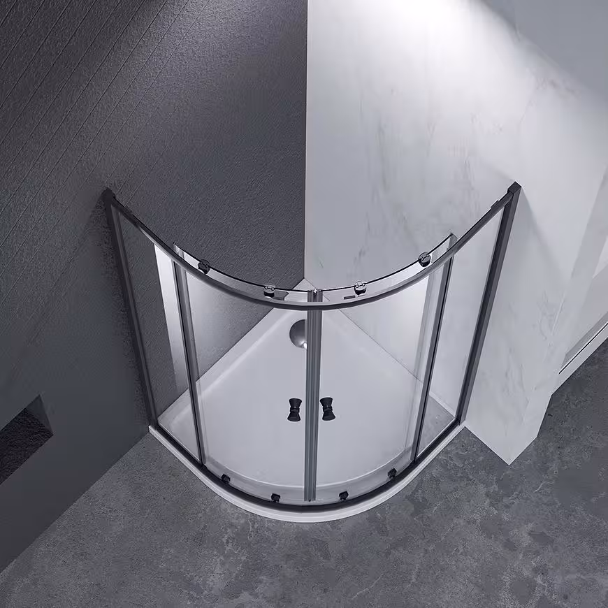 Kabina prysznicowa półokrągła Uni 80x80x185 black