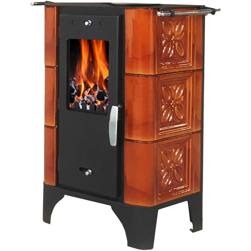 Piec stalowo-kaflowy Bellino Goldbrown 6 kW