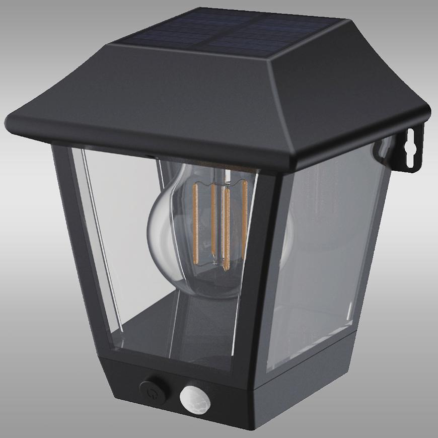 Kinkiet solarny z czujnikiem ruchu 46821 Black K1