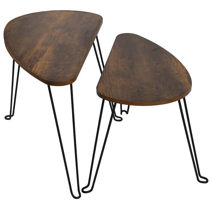 Zestaw Stolików Loft 8621 E dark vintage wood