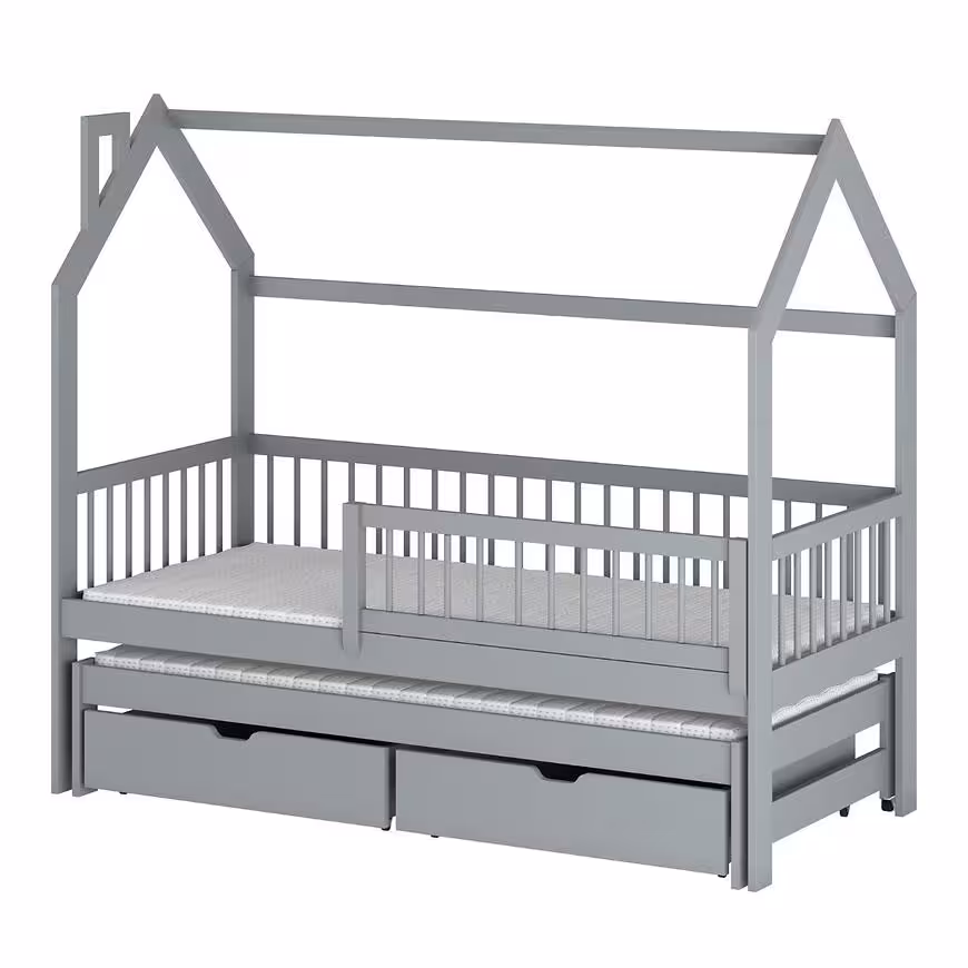 Łóżko Domek Papi 90x200 grey