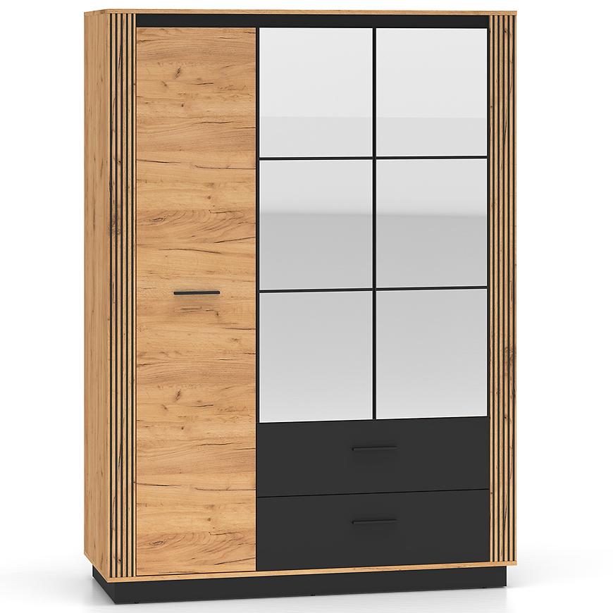 Szafa Urso 02 Dąb Craft Złoty/Czarny
