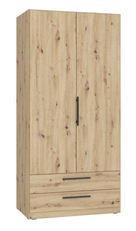 Szafa dwudrzwiowa z szufladami Kadi 2 CDXS87 dąb artisan