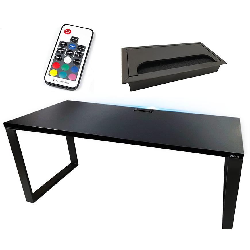 Biurko Gamingowe Top Loft Czarne 136x66x2.8 Model 2