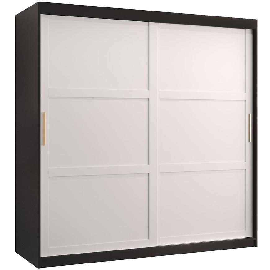 Szafa Amiro 1 180 czarny/biały