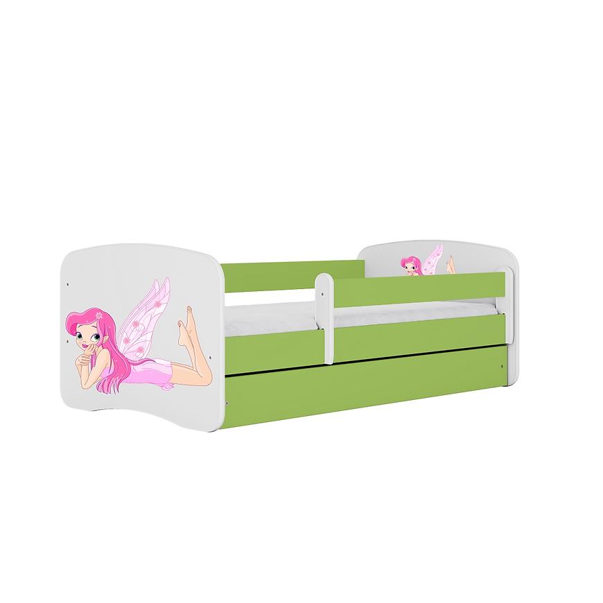 Łóżko Dziecięce Babydreams+Sz+M Zielone 80x160 Wróżka 2