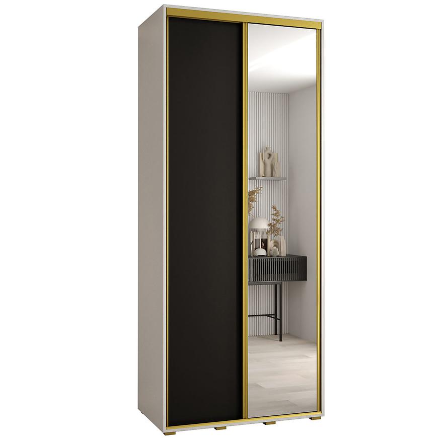 Szafa 45 Canaris 3 140 biały/czarny/gold