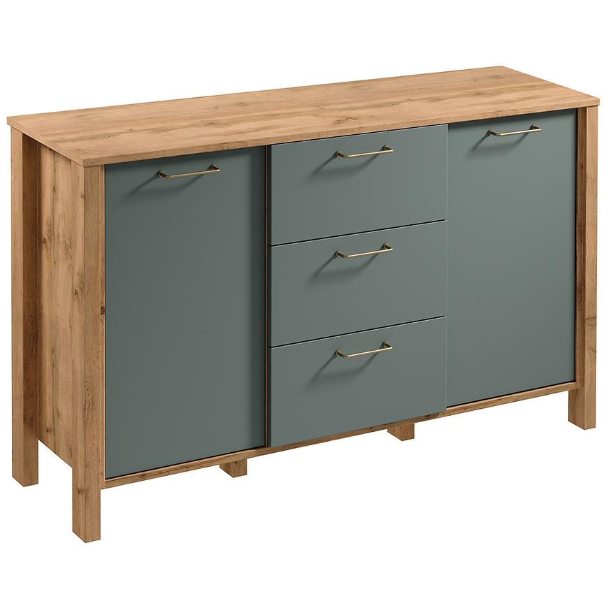 Komoda Indygo K2D3S dąb wotan-green