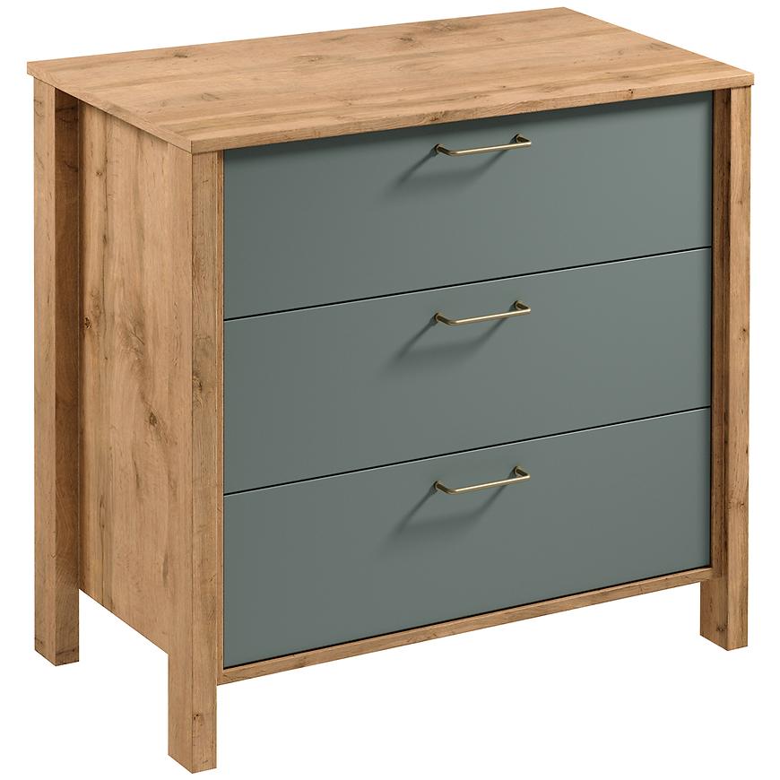 Komoda Indygo K3S dąb wotan-green