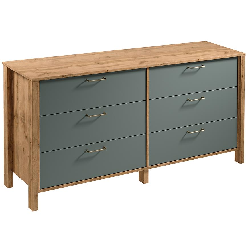 Komoda Indygo K6S dąb wotan-green