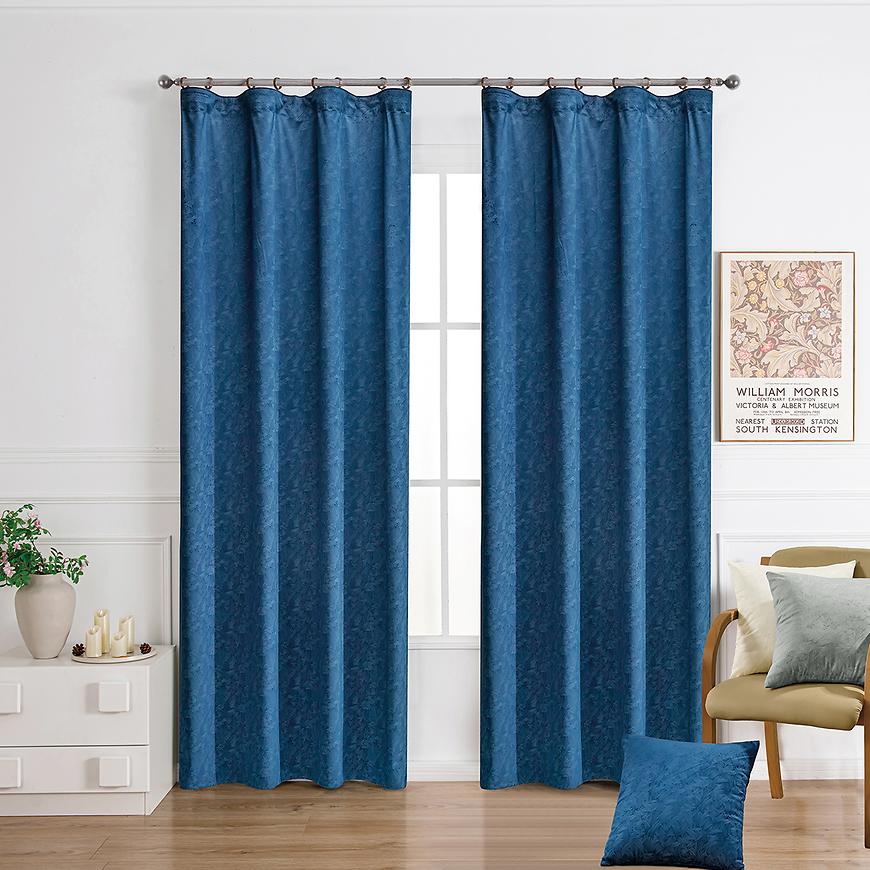Zasłona na taśmie ROSALIA VET449/5/210GSM 140x250 granatowa