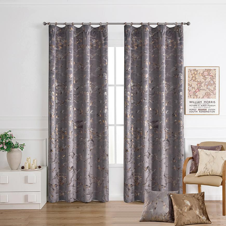 Zasłona na taśmie GOLDY VET479/4/210GSM 140x250 szary