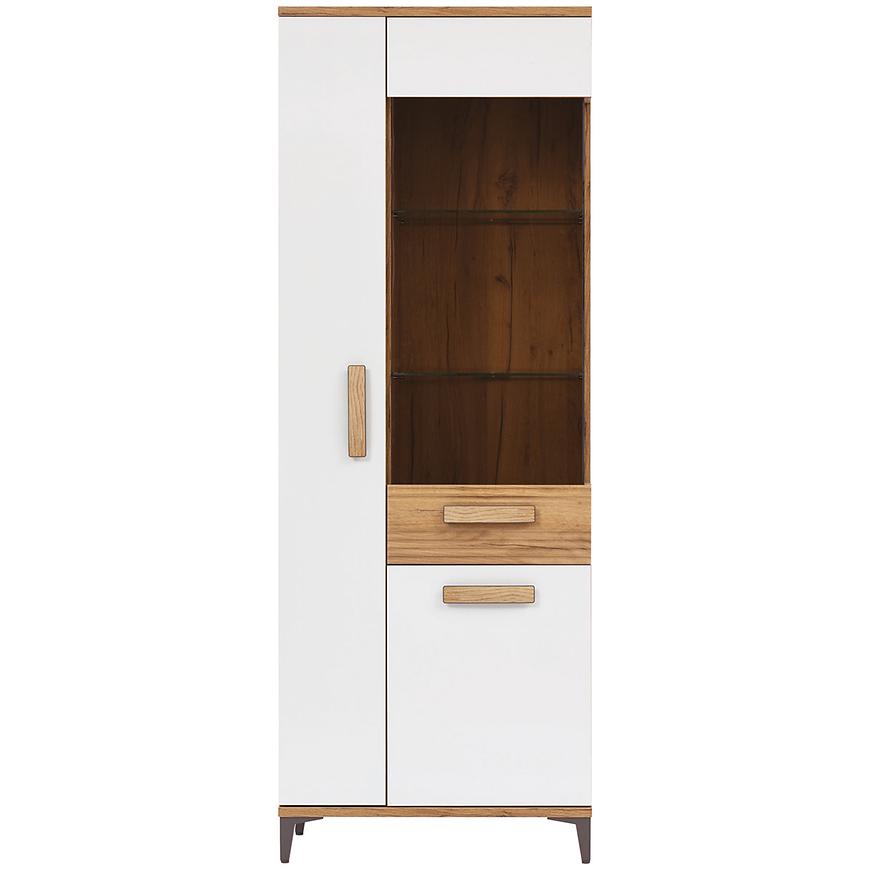 Witryna Snobi Sb07 Dąb Craft/Biel Alpejska