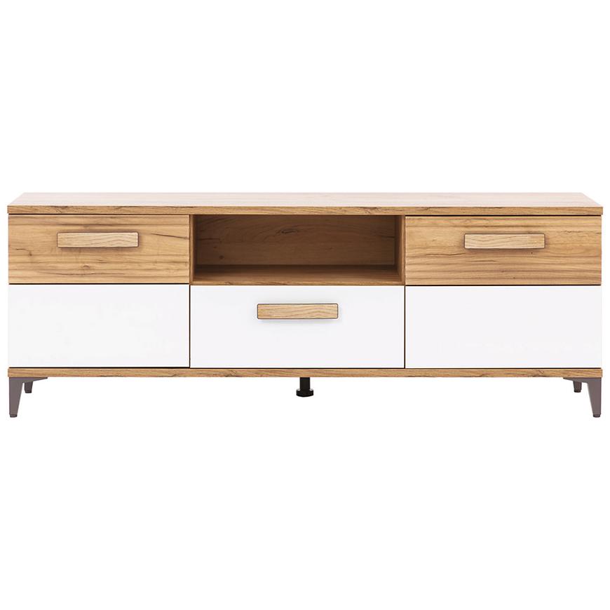 Szafka RTV Snobi Sb01 Dąb Craft/Biel Alpejska