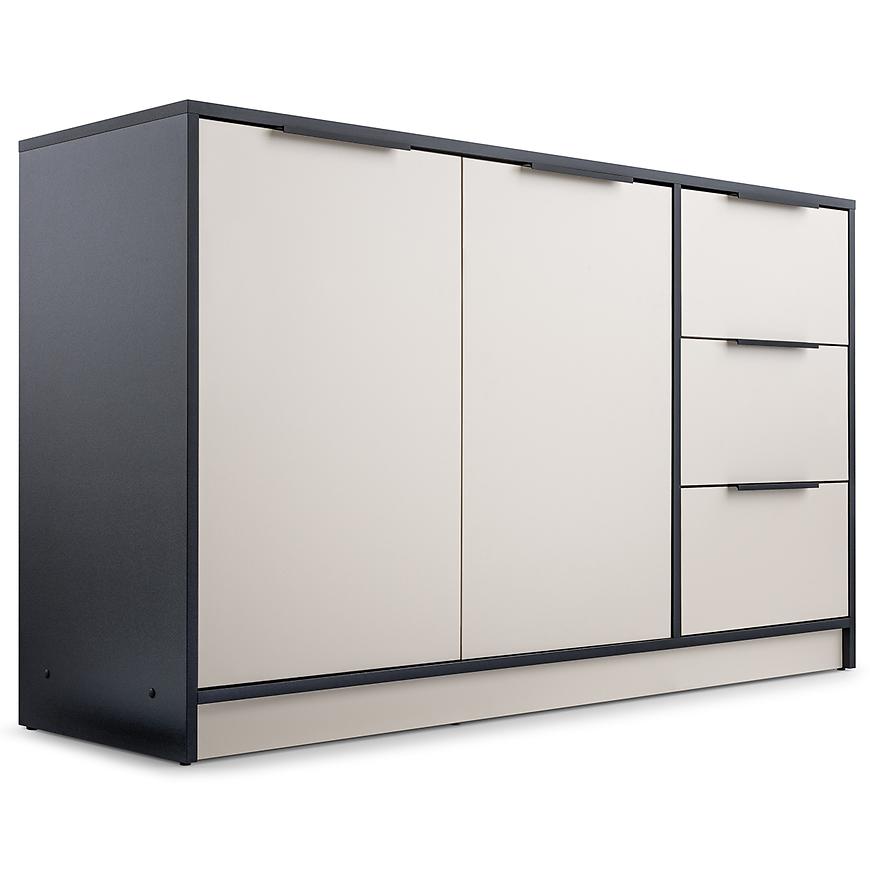 Komoda Duarte 2d3s Kaszmir / Czarny