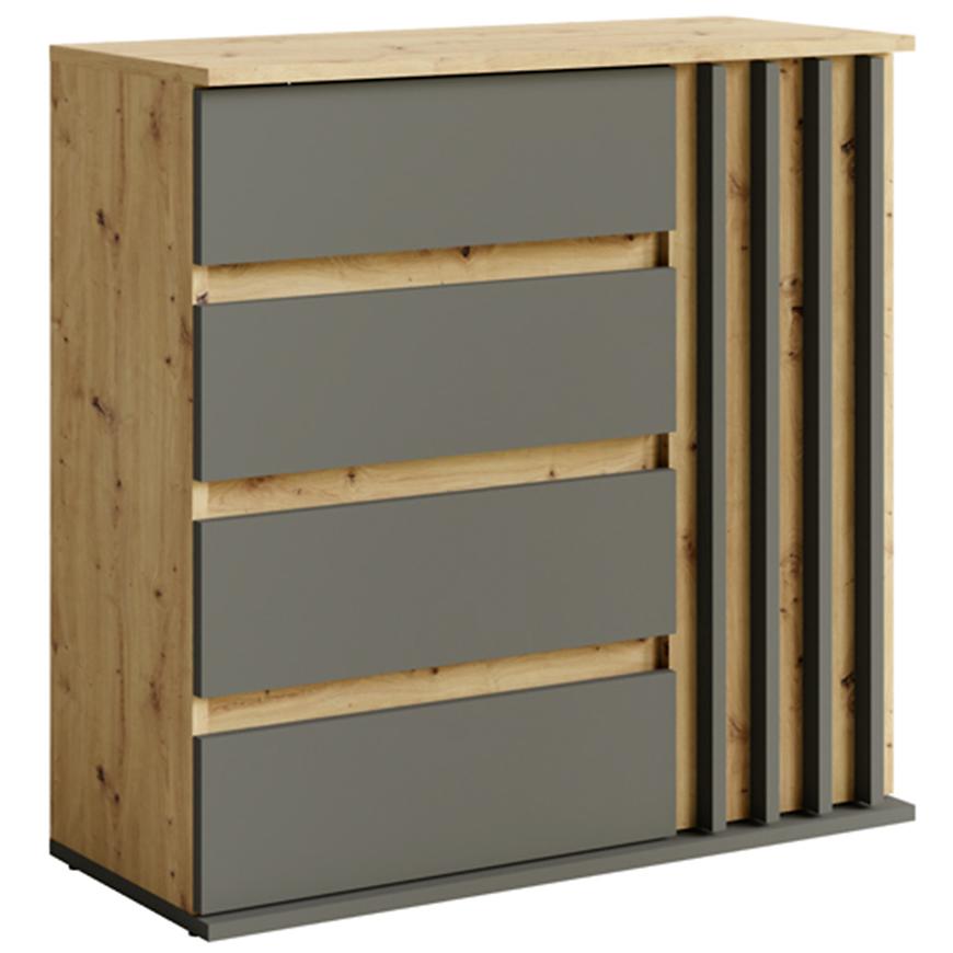Komoda Doris 1d4s Dąb Artisan/Szary