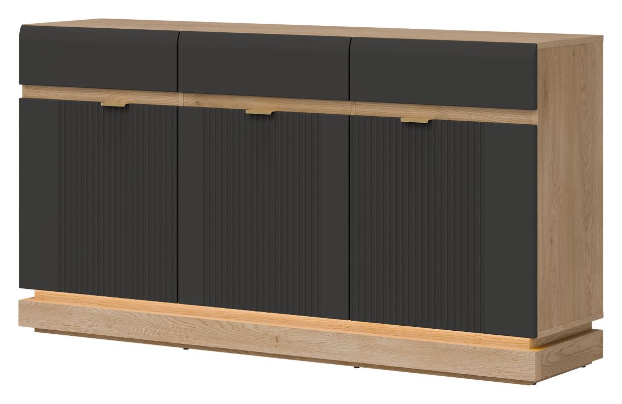 Komoda szeroka Milton ML03 z szufladami antracyt