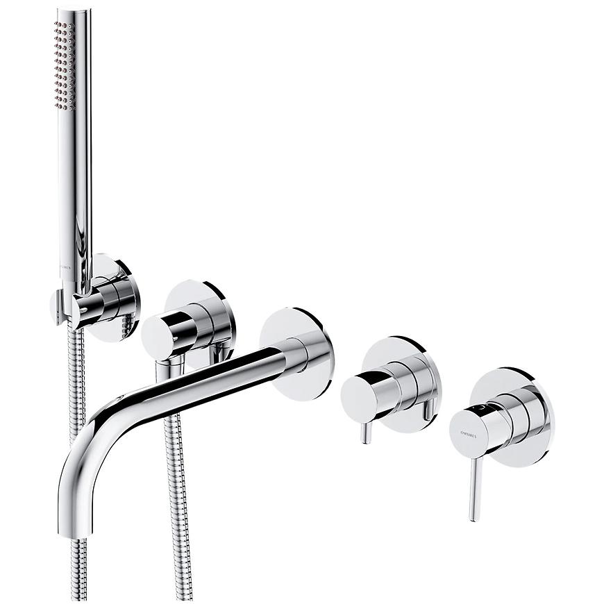 Bateria wannowa 5-otworowa podtynkowa Y chrom