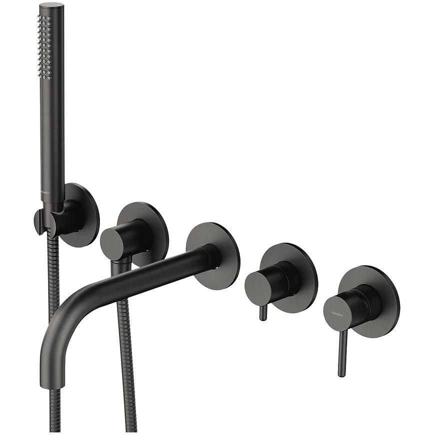 Bateria wannowa 5-otworowa podtynkowa Y grafit