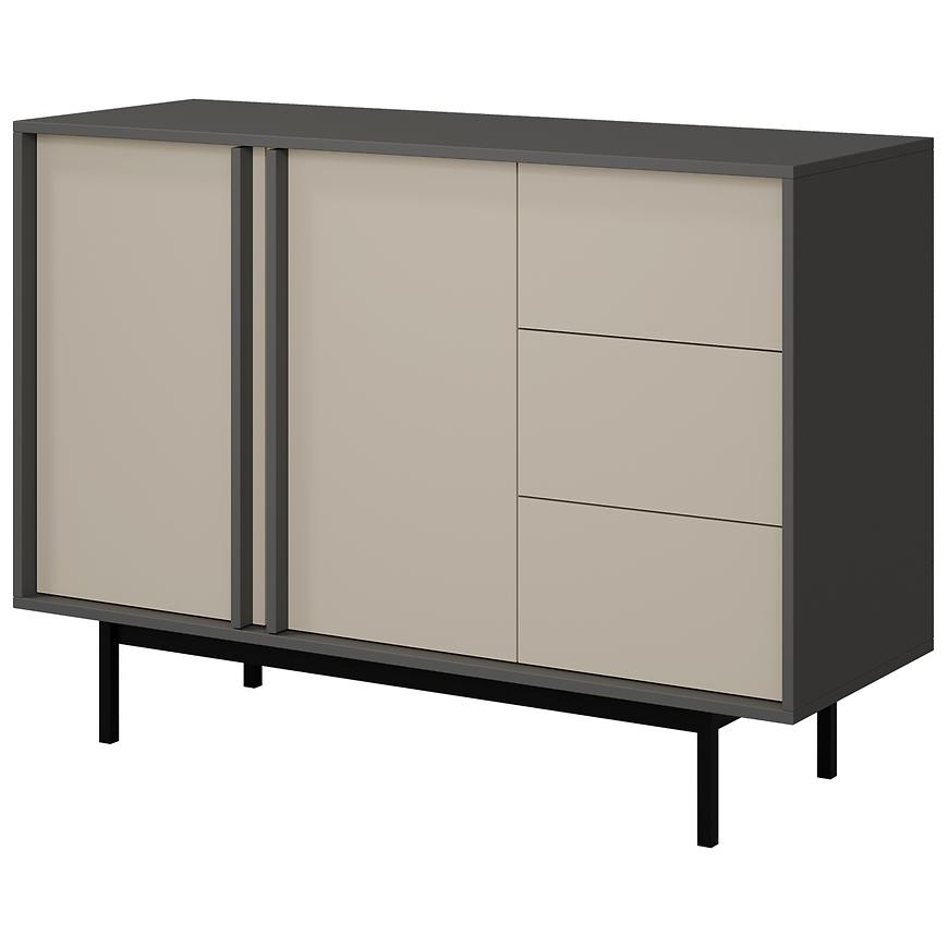 Komoda 120 Alsy 7 Beż Jasny/Antracyt