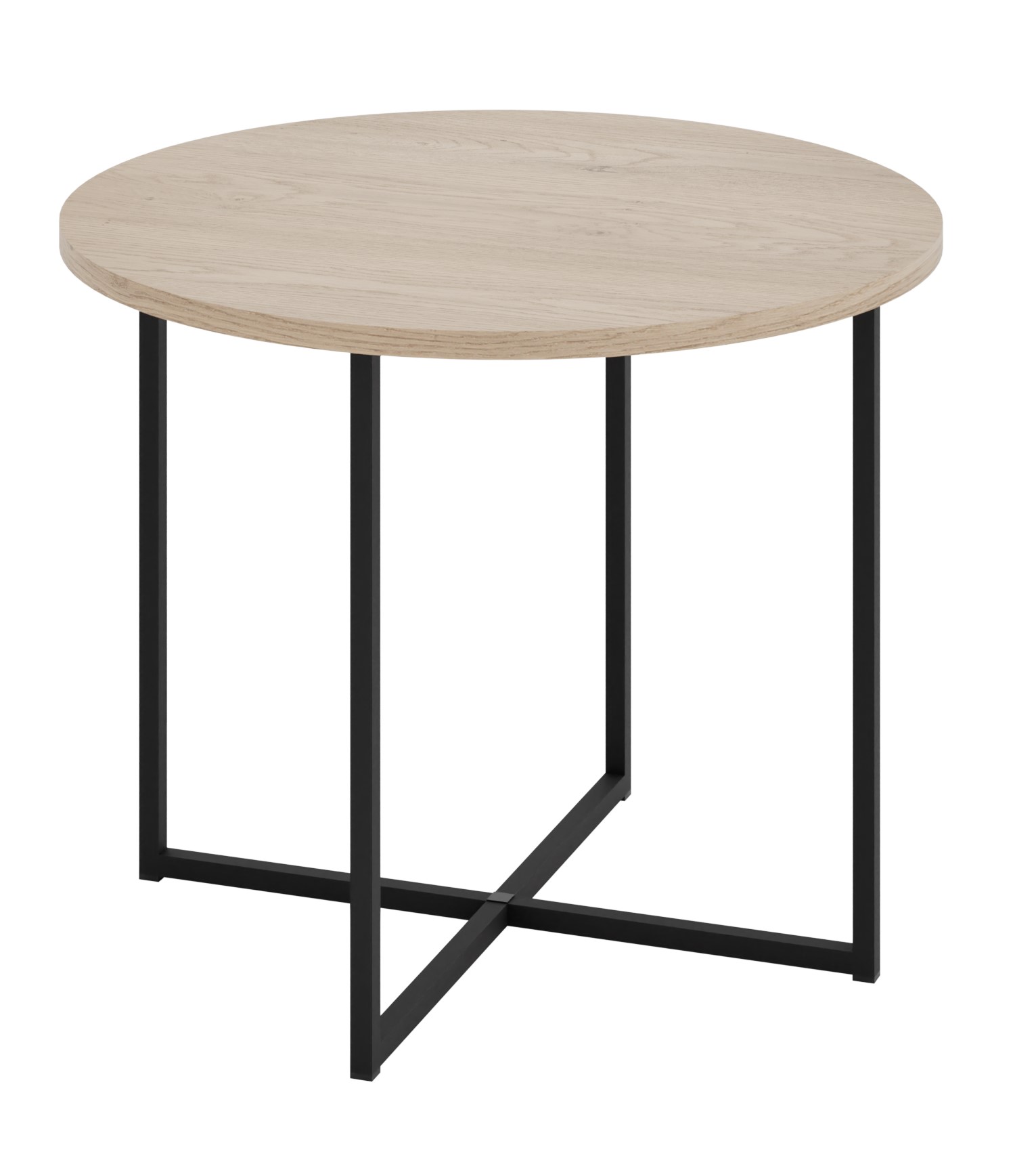 Stolik okrągły Alto 60 cm dąb cremona/czarny