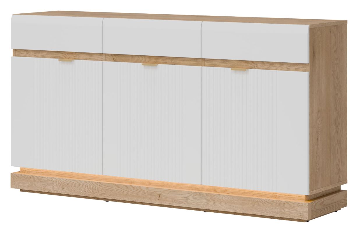Komoda szeroka Milton ML03 dąb cremona torro/biały