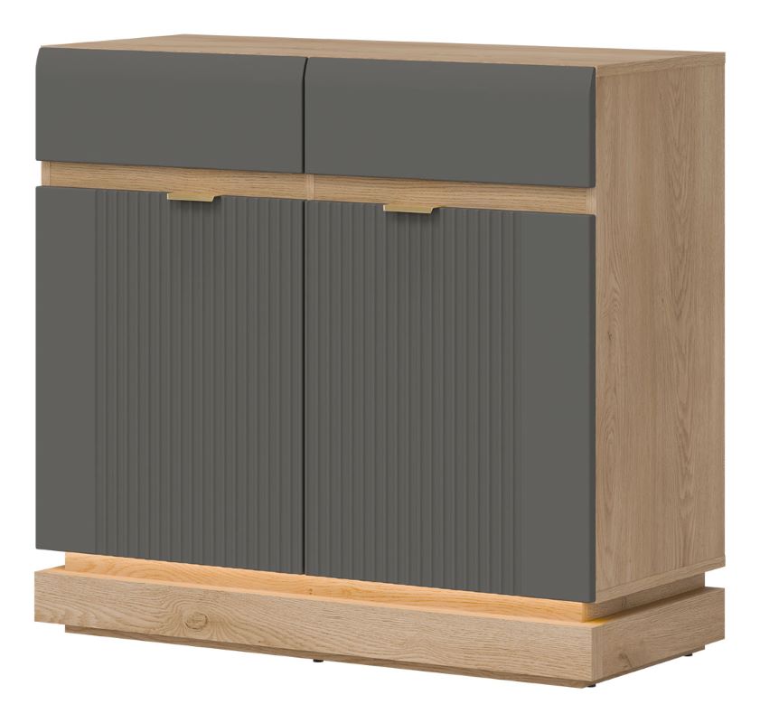 Komoda Milton ML02 dąb cremona torro/szary